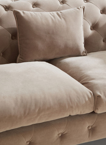 Carolina Tufted 3-Seater Sofa Beige