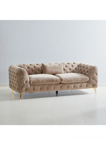 Carolina Tufted 3-Seater Sofa Beige