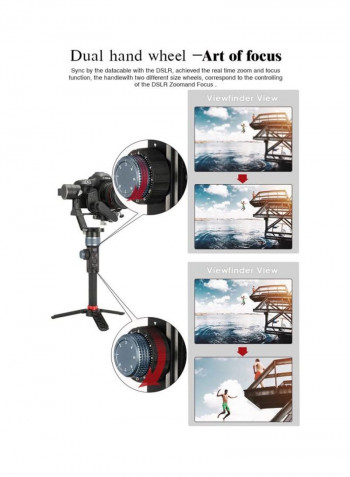 PhoeniX D3 3-Axis Handheld Bluetooth Gimbal Stabilizer Black