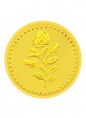 21 Karat Gold Floral Engraved Coin