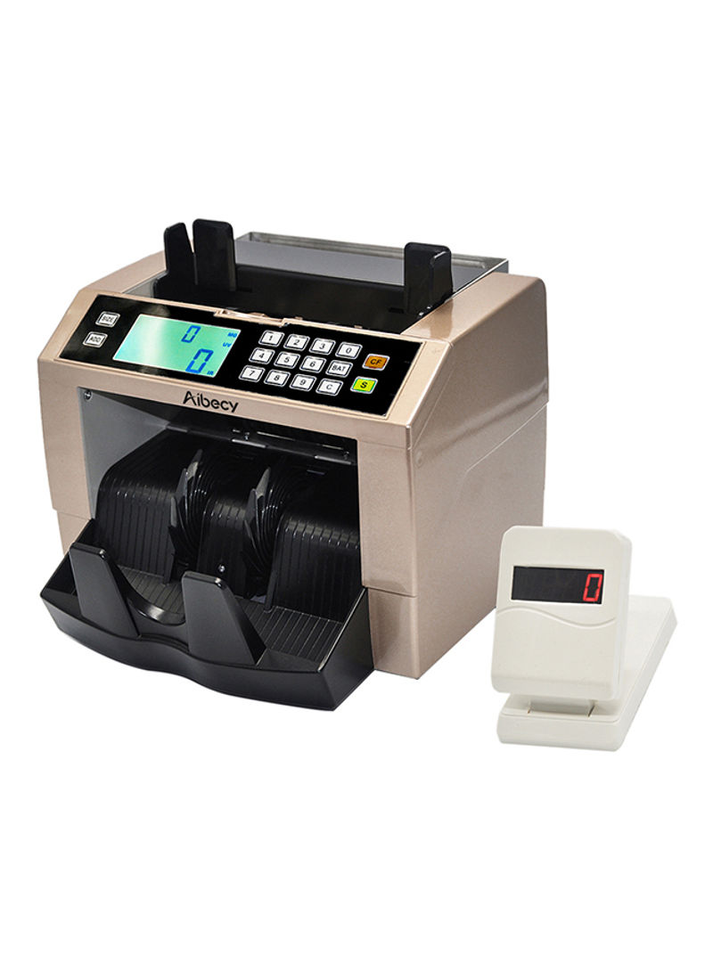 LCD Display Automatic Multi Currency Cash Counting Machine Gold