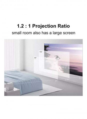 Smart Compact Projector MJJGTYDS02FM White/Black