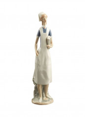 Decorative Nurse Figurine Doll White/Blue 3.5 x 3.9inch