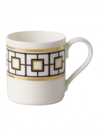 12-Piece Metrochic Espresso Cup And Saucer Set White/Gold/Black