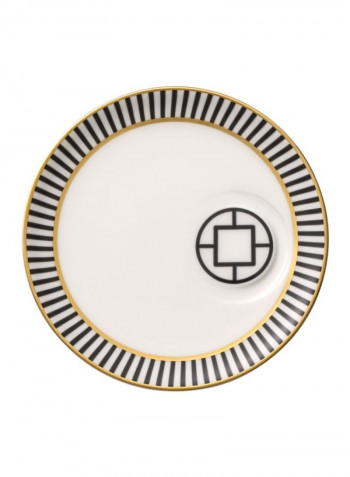 12-Piece Metrochic Espresso Cup And Saucer Set White/Gold/Black
