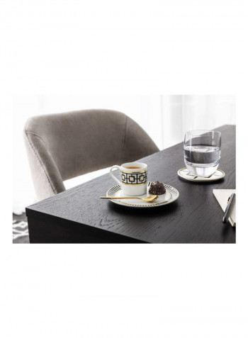 12-Piece Metrochic Espresso Cup And Saucer Set White/Gold/Black