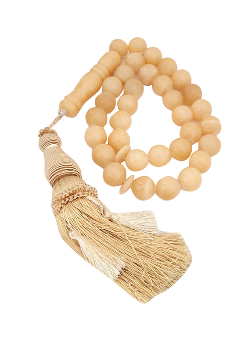 Natural Jade Rosary Prayer Beads Beige