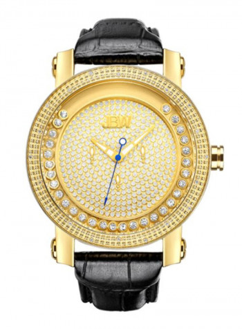 Men's Hendrix 0.20 Ctw Diamond 18K Gold-Plated Stainless-Steel Watch Jb-6211L-A