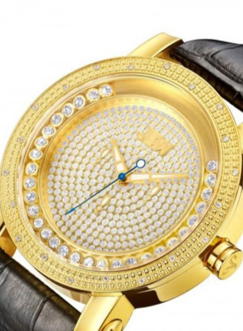 Men's Hendrix 0.20 Ctw Diamond 18K Gold-Plated Stainless-Steel Watch Jb-6211L-A