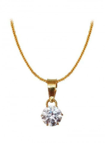 22 Karat Gold Swarovski Stone Studded Necklace
