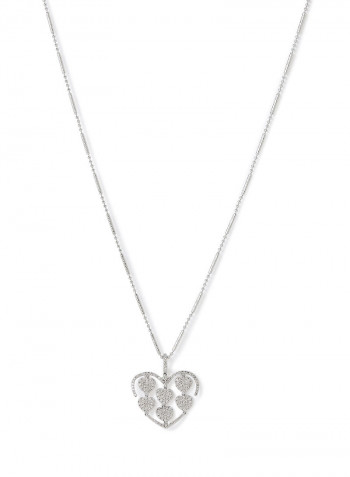 18 Karat White Gold Diamond Pendant