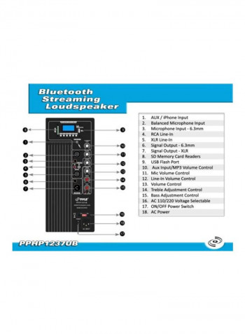 Bluetooth Loudspeaker PPHP1237UB Black