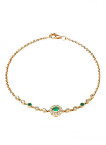 18K Gold Diamond Chain Bracelet