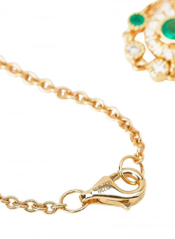 18K Gold Diamond Chain Bracelet
