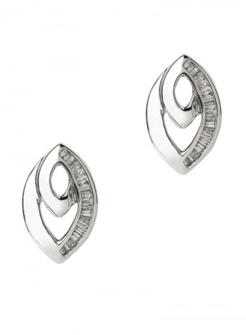 18 Karat White Gold Diamond Earrings