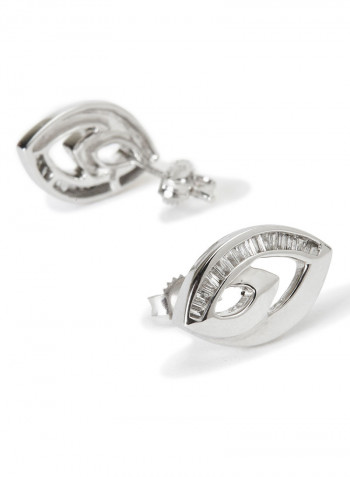 18 Karat White Gold Diamond Earrings