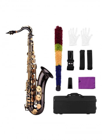 10-Piece Bb Tenor Saxophone With Accessories And Case Set