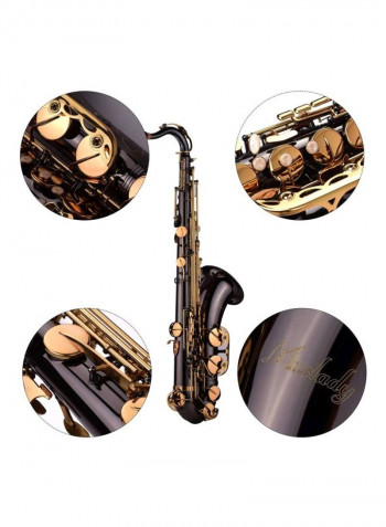 10-Piece Bb Tenor Saxophone With Accessories And Case Set