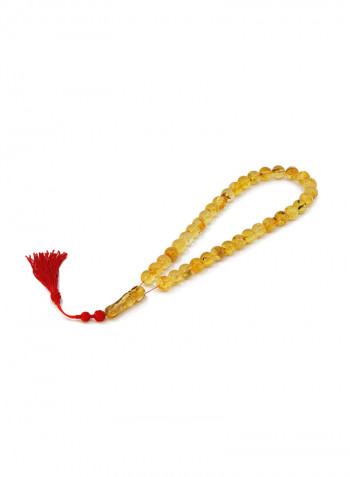 Light Yellow Natural Amber Worry Beads Sebha