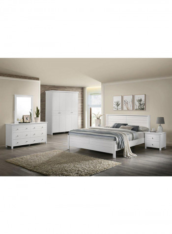 Elfrida King Bed White 200x181x106.8cm