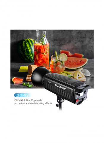 High Power LED Video Light Wireless Remote Control Black