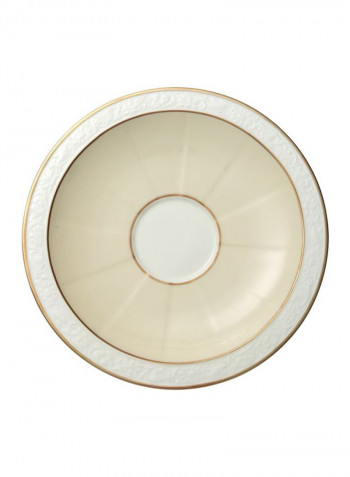 12-Piece Ivoire Coffee Cup And Saucer Set White/Beige/Gold
