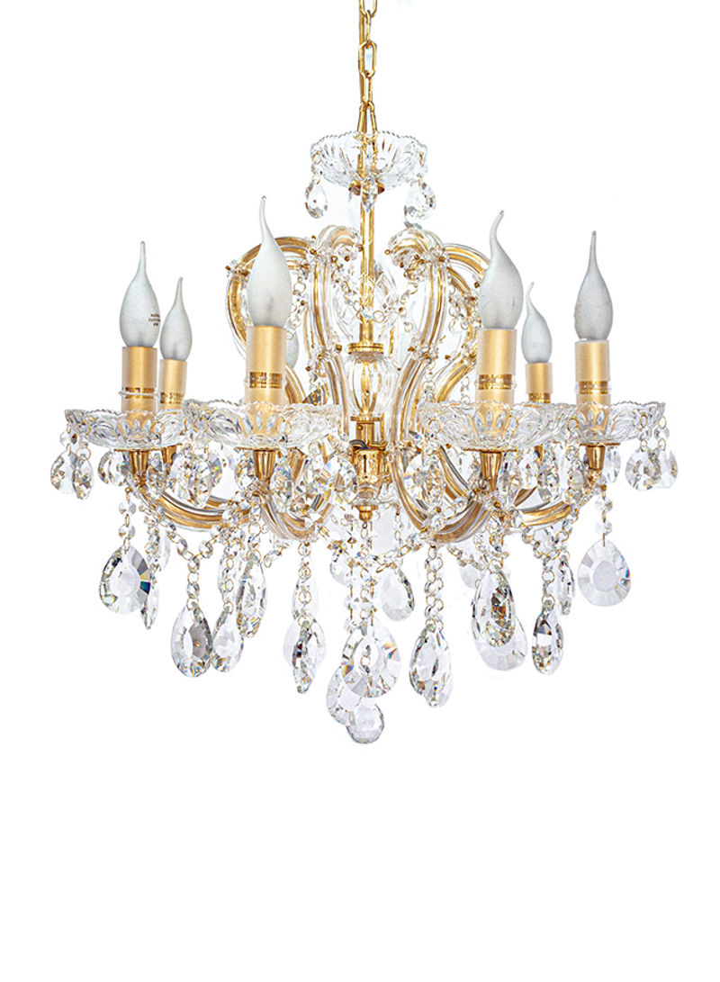 Crystal Beaming Chandelier Gold/Clear 560 x 630millimeter