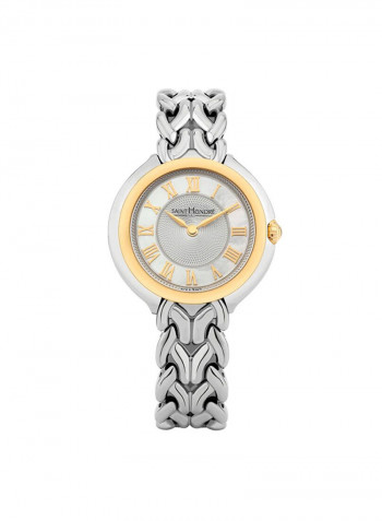 ساعة يد بعقارب وسوار من الاستانلس ستيل طراز H SH DV726104 4ART للنساء