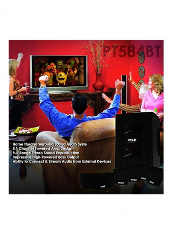 5.1-Channel Surround Home Theater System PT584BT Black