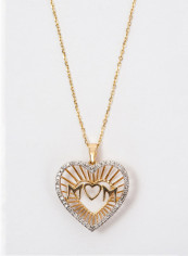 Yellow Gold 0.15 Carat Diamond Mother's Day Pendant