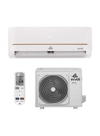 2 Ton Split Air Conditioner T3 Rotary compressor 24000 BTU, Auto-Restart, Self-Clean, Gas R410, 4 Star, 2 Ton EVT3-24K-MD-4S White