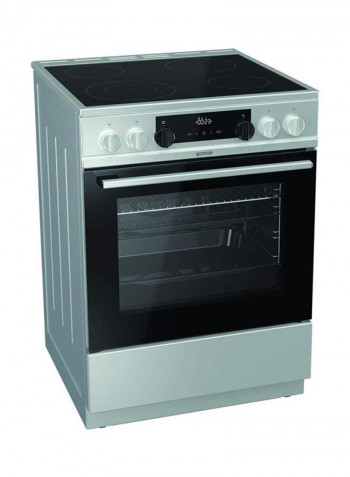 4-Burner Freestanding Ceramic Cooker With Multifunction Oven EC6340XC silver