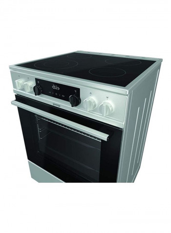 4-Burner Freestanding Ceramic Cooker With Multifunction Oven EC6340XC silver