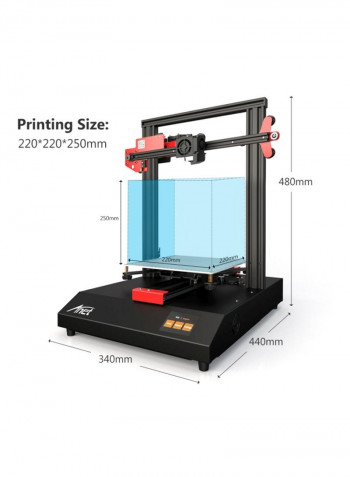 ET4 3D Touchscreen Printer 220x220x250millimeter Black/Red