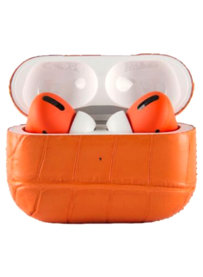 Apple AirPods Pro Wireless Bluetooth In-Ear With Charging Case Alligator Orange
