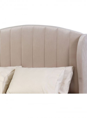 Clara King Bed Beige/Brown 180 x 200cm