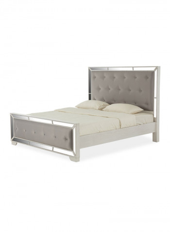 Juliette Queen Bed Grey/Silver 150x200cm