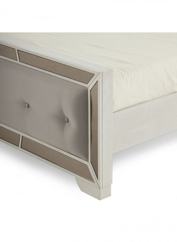 Juliette Queen Bed Grey/Silver 150x200cm