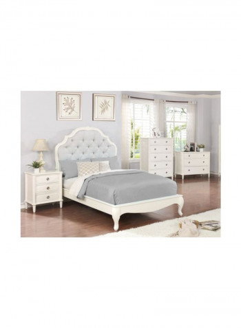 Wooden Bed White 150 x 200cm