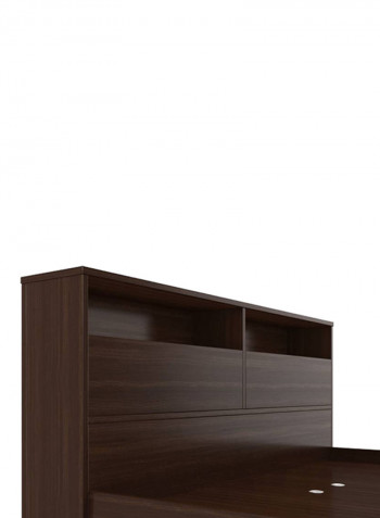 Engineered Bed Without Mattress Walnut King