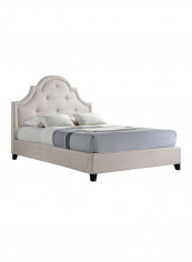 Stiefvater Modern Platform Bed Without Mattress Light Beige Super King