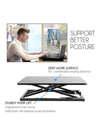 Adjustable Laptop And Computer Standing Desk Black