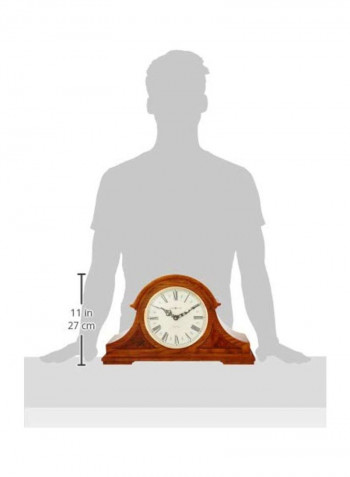 Burton Mantel Clock Brown/White/Black 25centimeter