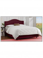 Inset Nail Button Bed With Mattress Burgundy 160 x 200centimeter