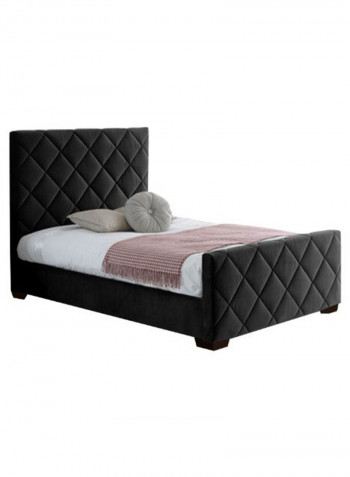 Bed Frame With Mattress Black 160 x 200centimeter