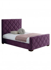 Bed Frame With Mattress Plum 160 x 200centimeter