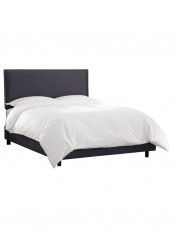 Burling Nail Button Border Bed Without Mattress Blue 200 x 200centimeter