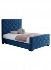 Bed Frame With Mattress Blue 160 x 200centimeter