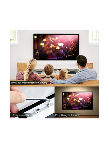 Flat Projector Screen PRJTPFL102 Black