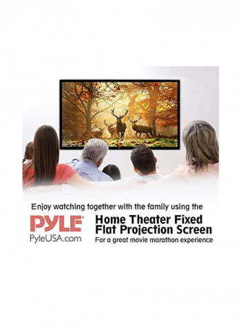 Flat Projector Screen PRJTPFL102 Black